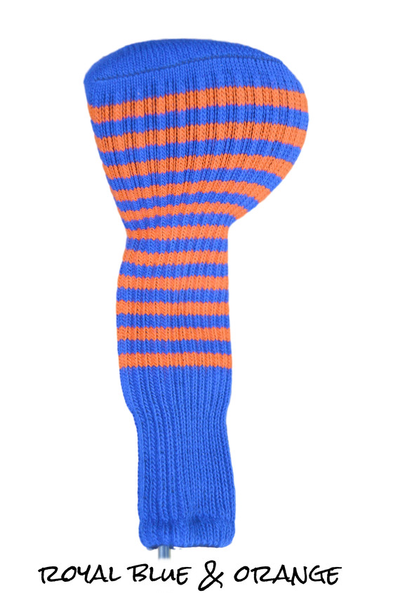 Royal Blue and Orange Club Sock Golf Headcover