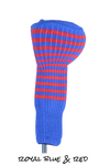 Royal Blue and Red Club Sock Golf Headcover | Peanuts and Golf