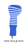 Royal Blue and White Club Sock Golf Headcover