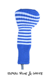 Royal Blue and White Club Sock Golf Headcover | Peanuts and Golf