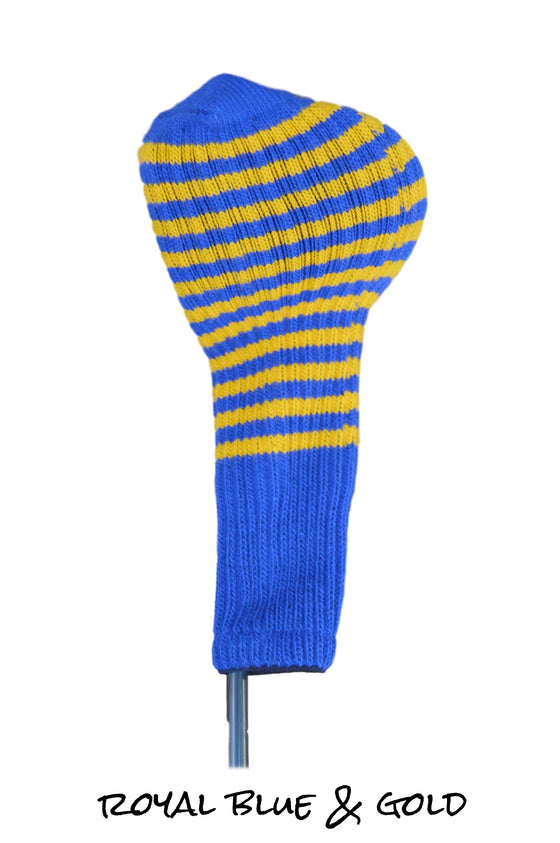 Royal Blue and Gold Club Sock Golf Headcover