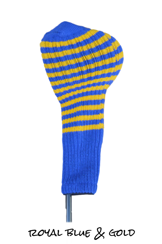 Royal Blue and Gold Club Sock Golf Headcover | Peanuts and Golf