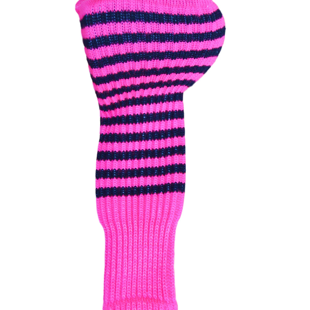 Ruby Pink and Black Club Sock Golf Headcover