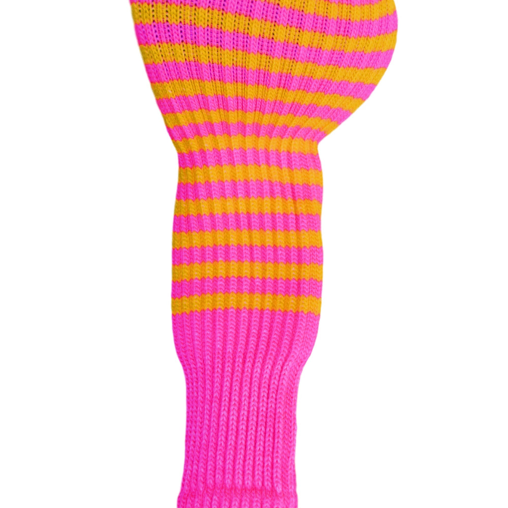 Ruby Pink and Gold Club Sock Golf Headcover