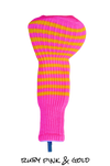 Ruby Pink and Gold Club Sock Golf Headcover | Peanuts and Golf