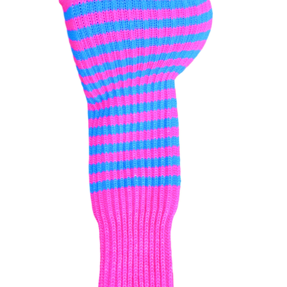 Ruby Pink and Turquoise Club Sock Golf Headcover