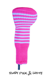 Ruby Pink and White Club Sock Golf Headcover | Peanuts and Golf