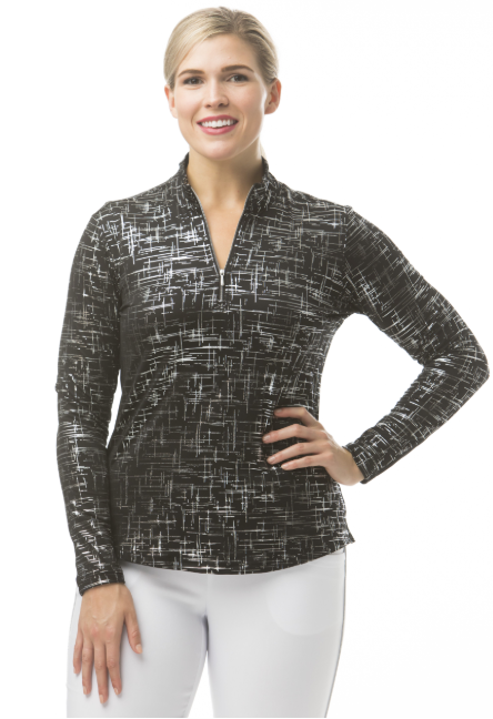 SanSoleil 900320 Solshine Foil Print Mock. Black w/ Silver Foil  | SPF 50