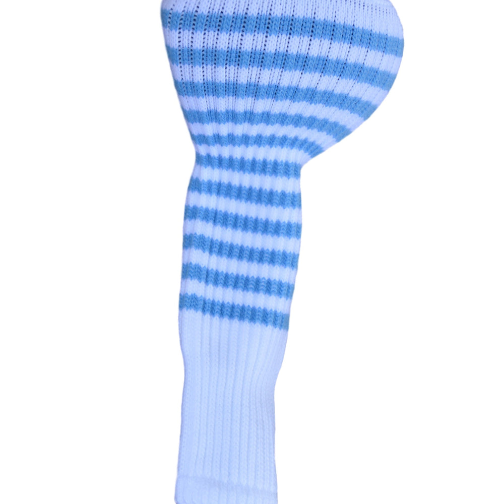 
                      
                        White and Light Blue Club Sock Golf Headcover
                      
                    