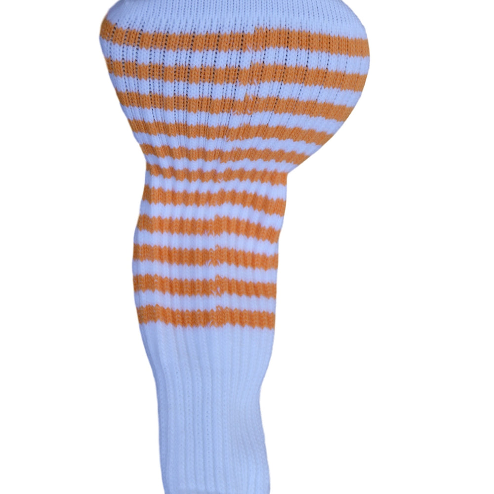 
                      
                        White and Light Orange Club Sock Golf Headcover
                      
                    