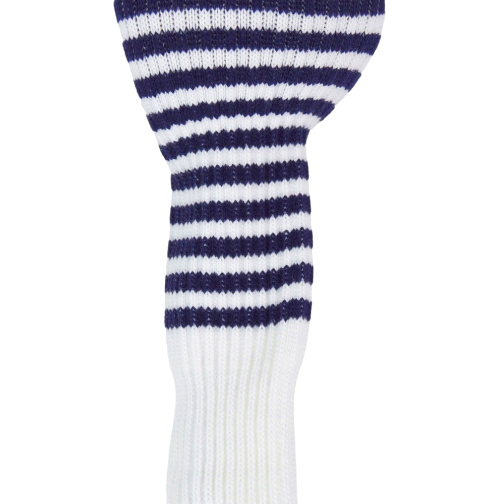 
                      
                        White and Navy Club Sock Golf Headcover
                      
                    
