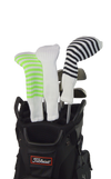 White and Black Club Sock Golf Headcover