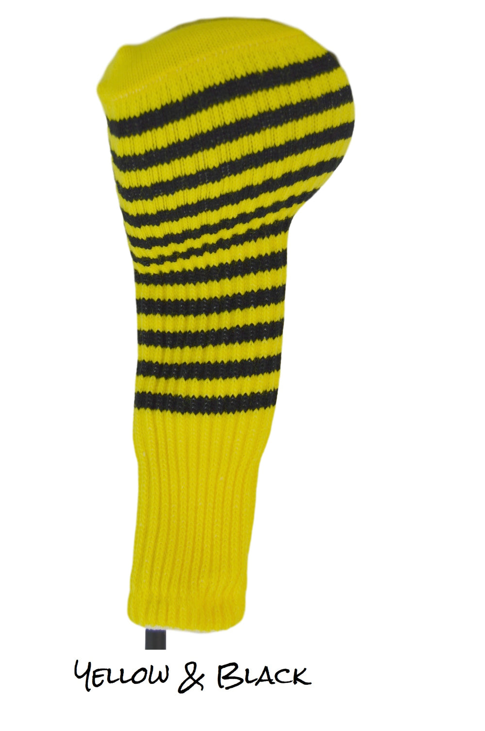Yellow and Black Club Sock Golf Headcover
