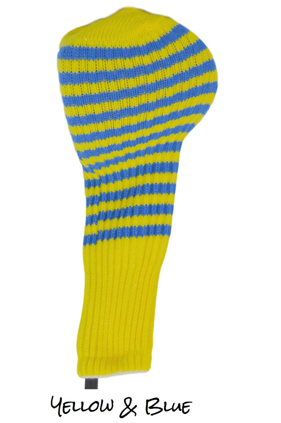 Yellow and Blue Club Sock Golf Headcover