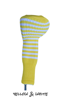  Yellow and White Club Sock Golf Headcover