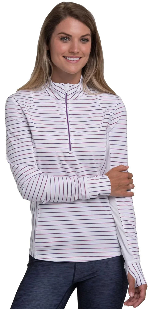 Zero Restriction Renae Long Sleeve - White/  Razzle